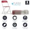 Flash Furniture Hercules Series Plastic Folding Chair Red - 6 LB Weight Capacity Comfortable Event Chair-Lightweight Folding Chair, PK6 6-LE-L-3-RED-GG - alternate 4